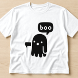 Cute Ghost 'Boo' Pointing Halloween DTF T-Shirt