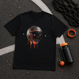 Dripping Basketball HOOPS Streetwear Tee - black ad mockup