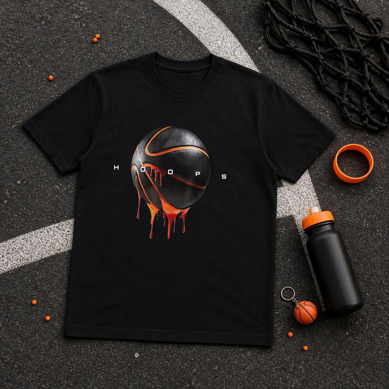 Dripping Basketball HOOPS Streetwear Tee