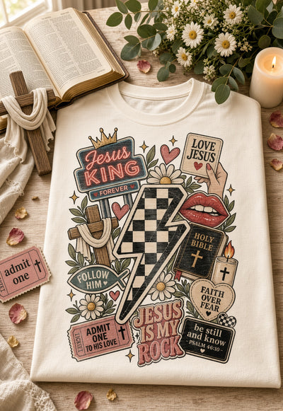Jesus King of Kings DTF T-Shirt - Christian Faith