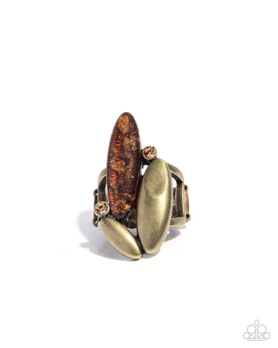 Stacked Sass - Brass - Ring