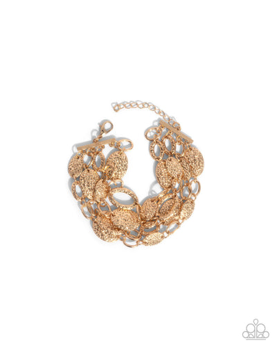 Hammered Helm - Gold - Bracelet