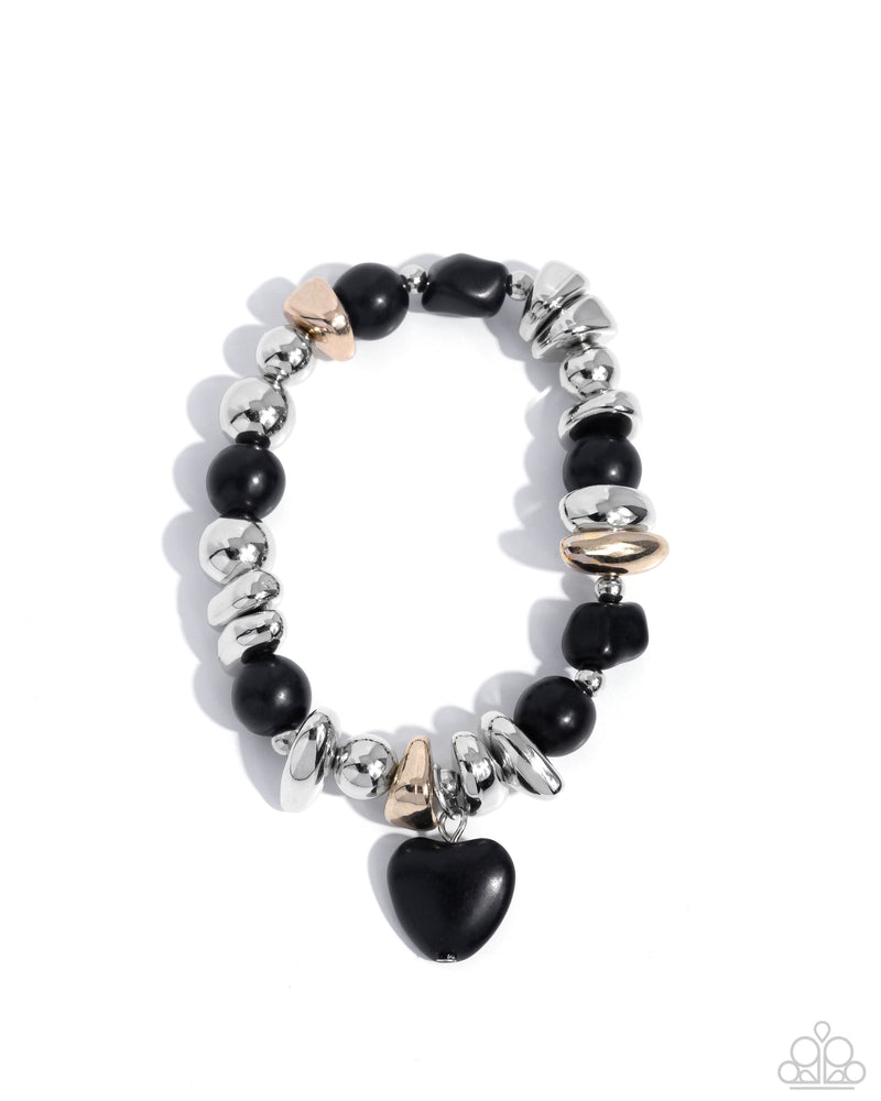 Adorably Asymmetrical - Black - Bracelet