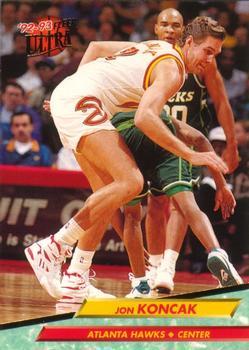 Jon Koncak 1992-93 Fleer Ultra #225 Atlanta Hawks Basketball Card