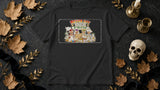 Never Say Die Crew Tee - black props flat-lay ad mockup
