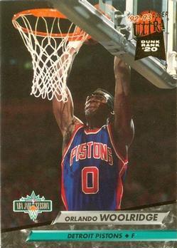 Orlando Woolridge 1992-93 Fleer Ultra #220 Detroit Pistons Basketball Card