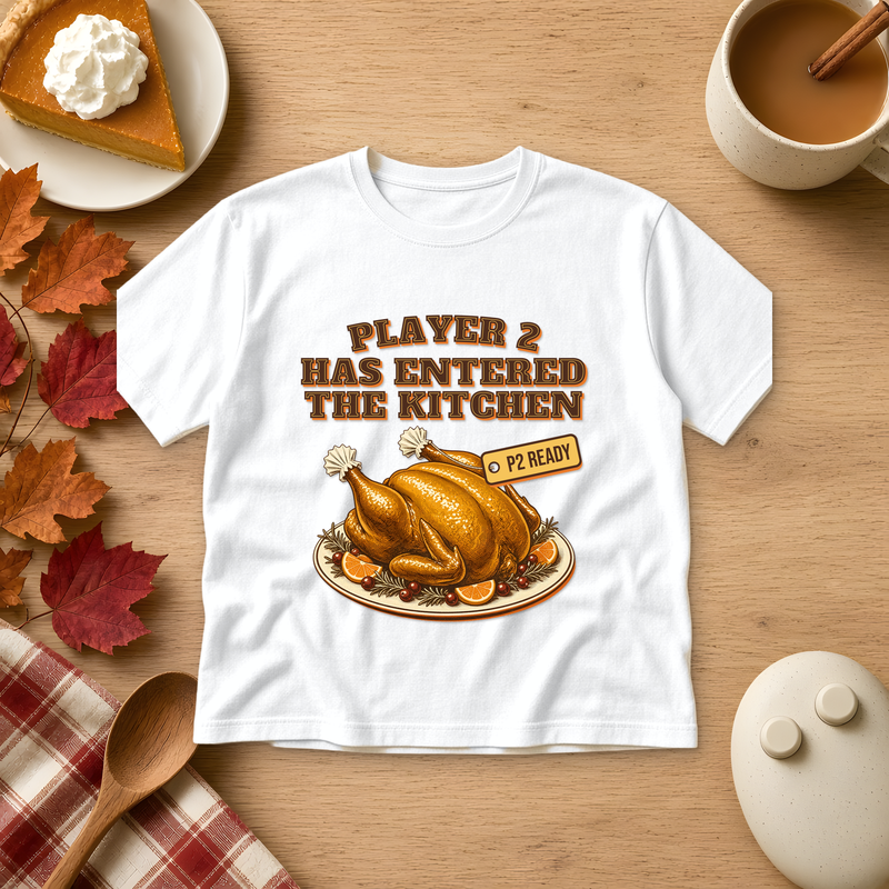 Player 2 Has Entered the Kitchen Tee, Thanksgiving Gamer