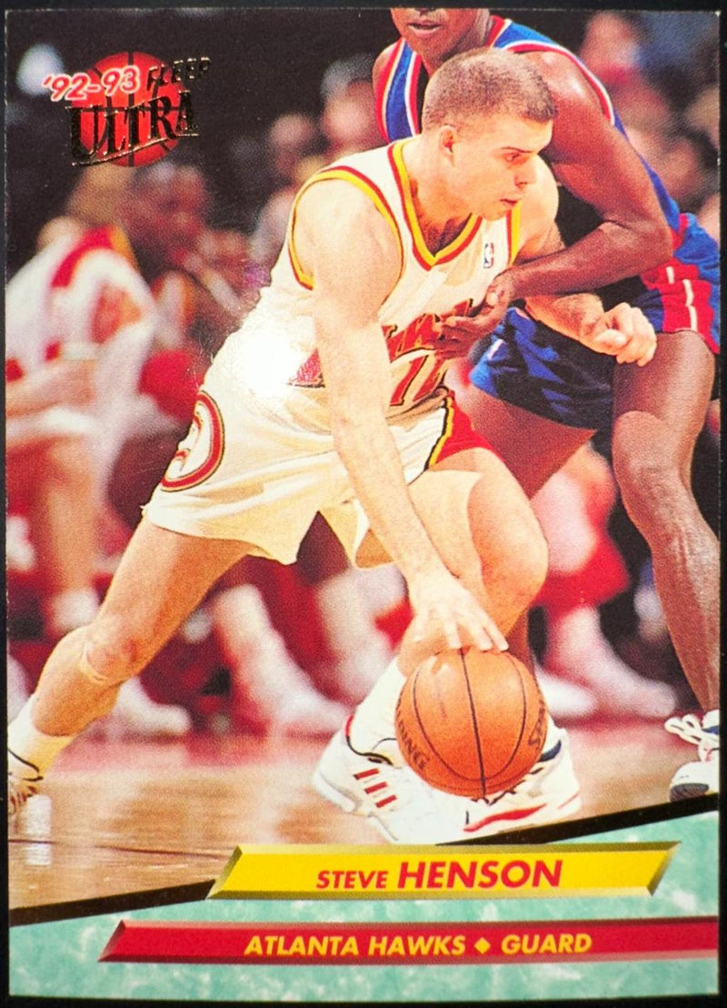 Steve Henson 1992-93 Fleer Ultra #223 Atlanta Hawks Basketball Card