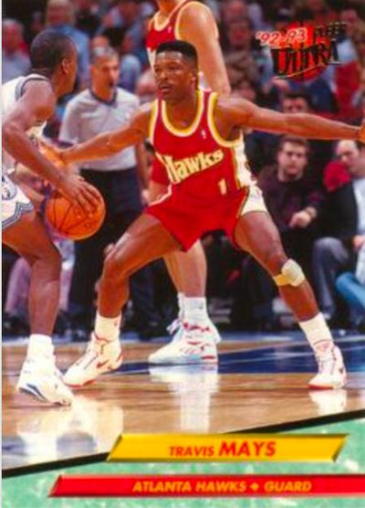 Travis Mays 1992-93 Fleer Ultra #226 Atlanta Hawks Basketball Card