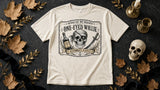 Never Say Die Reserve Tee - cream props flat-lay ad mockup