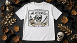 Never Say Die Reserve Tee - white props flat-lay ad mockup